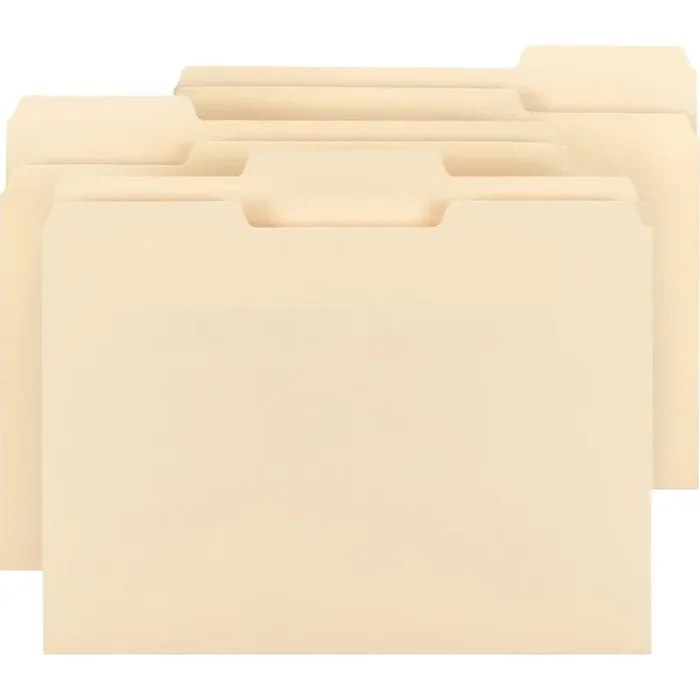 1/3 Cut Tab Plain Manila File Folders (Box Of 150)