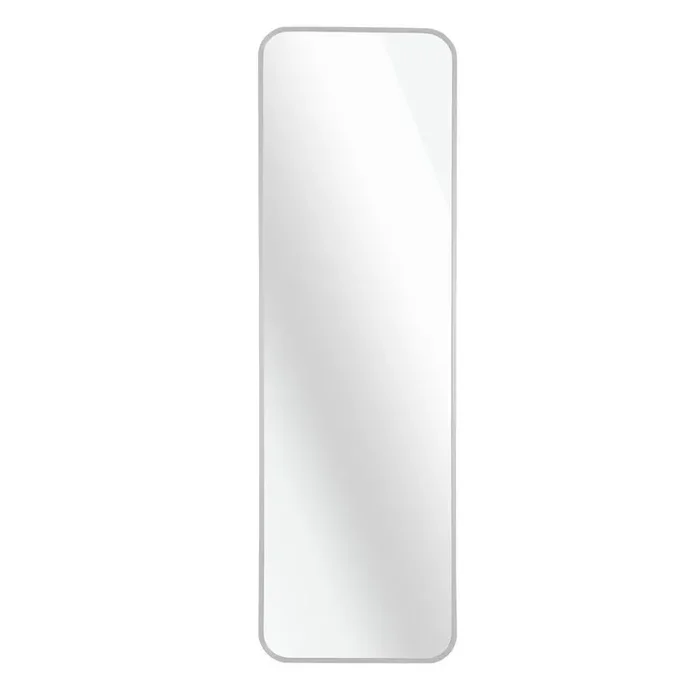 11 in. W x 47 in. H Rectangular Metal Framed Wall Bathroom Vanity Mirror in Silver