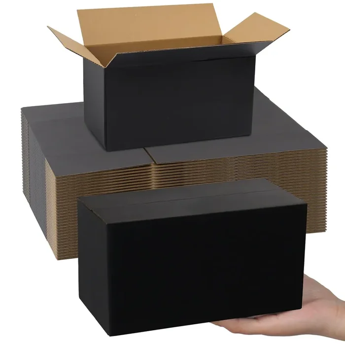 11X6X6 Inches Shipping Boxes Medium, 30 Pack Corrugated Cardboard Boxes, Black Mailing Boxes For Small Business Packaging
