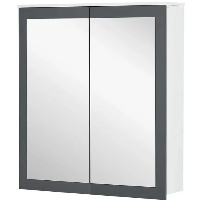 30 in. W x 27 in. H Rectangular Silver Stainless Steel Surface Mount Medicine Cabinet with Mirror, with Glass Door
