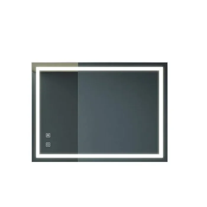 32 in. W x 24 in. H Rectangular Frameless Wall Mounted Led Classy Bathroom Vanity Mirror in Silver W/ Focused Backplane