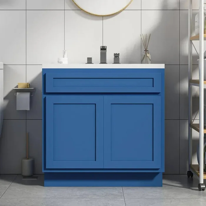 33 in. W x 21 in. D x 32.5 in. H 2-Doors Bath Vanity Cabinet without Top in Blue