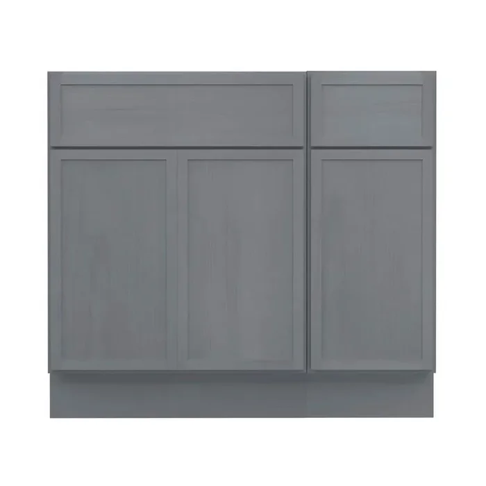 36 in. W x 21 in. D x 32.5 in. H Bath Vanity Cabinet without Top in Smoky Gray