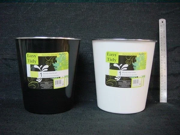 48 Pieces 48 Plastic Trash Can With Silver Rim – Waste Basket