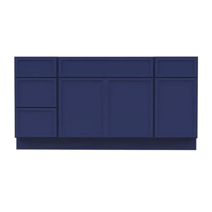 63 in. W x 21 in. D x 32.5 in. H Bath Vanity Cabinet without Top in Blue