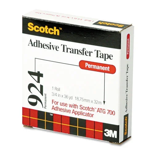 Atg Adhesive Transfer Tape Roll, Permanent, Holds Up To 0.5 Lbs, 0.75 ” X 36 Yds, Clear
