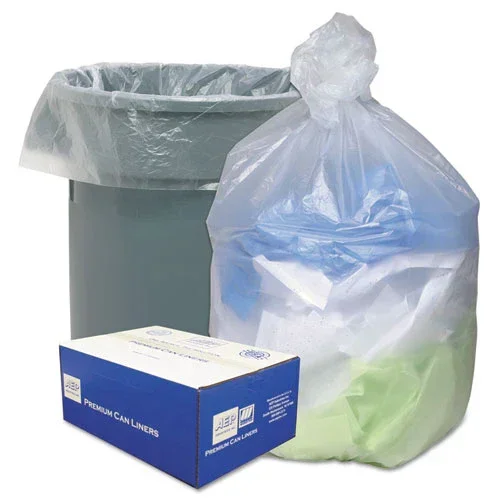 Can Liners, 56 Gal, 16 Microns, 43 ” X 48 “, Natural, 20 Bags/roll, 10 Rolls/carton