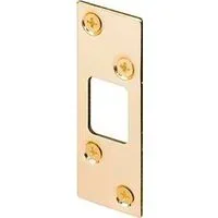 Defender Security E2235 Deadbolt Strike, 3-5/8 in L, 1-1/4 in W, Steel, Brass