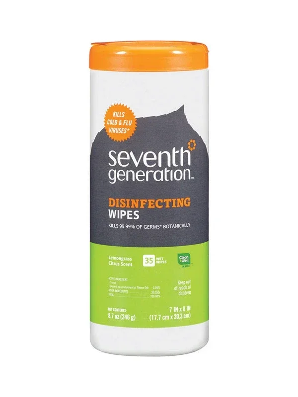 Disinfectant All-purpose Cleaning Wipes, Lemongrass Citrus, 35-ct.