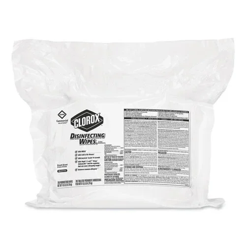 Disinfecting Wipes, 1-ply, 7 X 8, Fresh Scent, White, 700/bag Refill, 2 Bags/carton