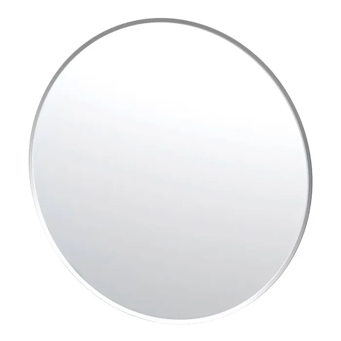 Flush 35 in. W x 35 in. H Frameless Round Beveled Edge Bathroom Vanity Mirror