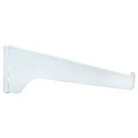 Knape & Vogt 180 WH 16 Shelf Bracket, 16 in L, Steel, Powder-Coated