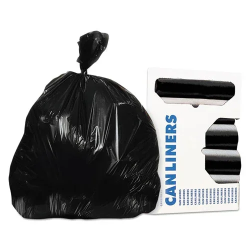 Linear Low Density Can Liners With Accufit Sizing, 55 Gal, 1.3 Mil, 40 ” X 53 “, Black, 20 Bags/roll, 5 Rolls/carton