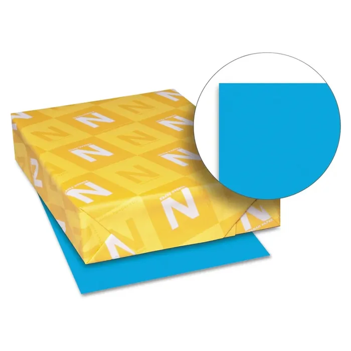 Neenah Paper 22861 Color Cardstock, 65Lb, 8 1/2 X 11, Celestial Blue, 250 Sheets