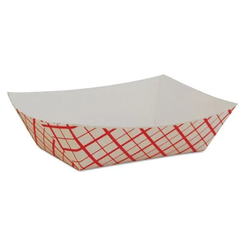Paper Food Baskets, 0.5 Lb Capacity, 4.58 X 3.2 X 1.25, Red/white, Paper, 1,000/carton