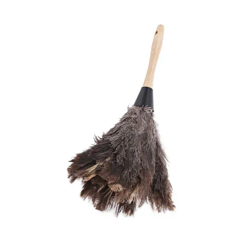Professional Ostrich Feather Duster, Gray, 14 ” Length, 6 ” Handle