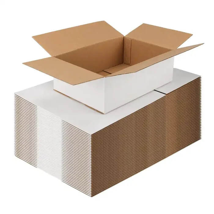 Spepla Shipping Boxes 9X6X3 Set Of 40, White Corrugated Cardboard Box For Mailing Business Packaging