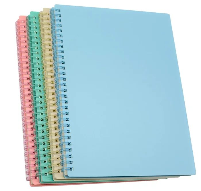 Yansanido Spiral Notebook, 4 Pcs 10.5 Inch X 7.45 Inch B5 Thick Plastic Hardcover 7Mm College Ruled 4 Color 80 Sheets -160 Pages